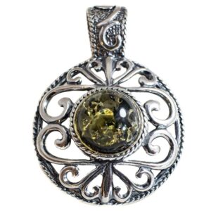 Glare Bernstein-Anhänger aus Silber 119