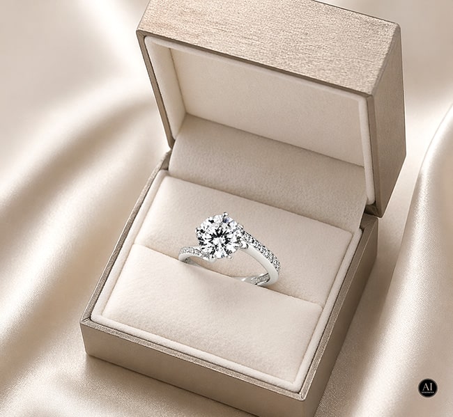14-Karat-Goldring „Glare 96“ – Bild 3