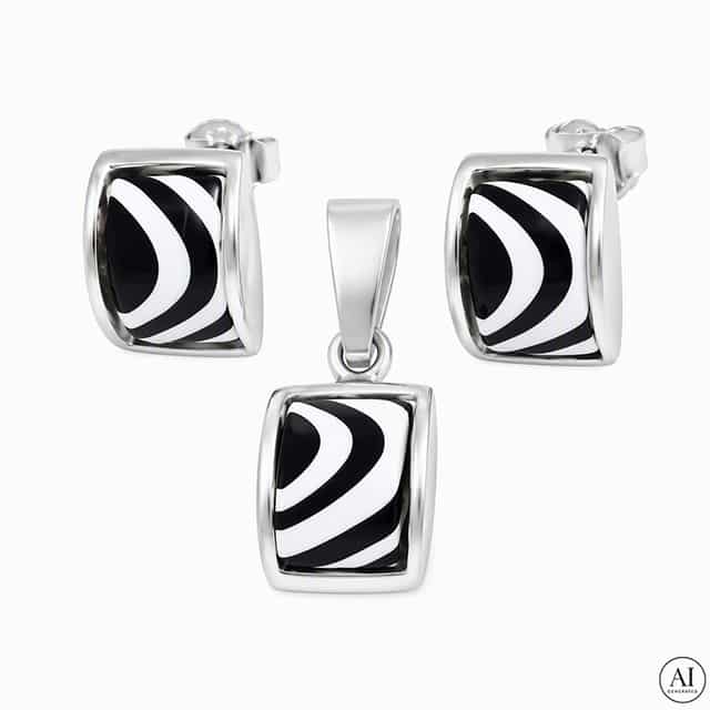 Silbernes Set