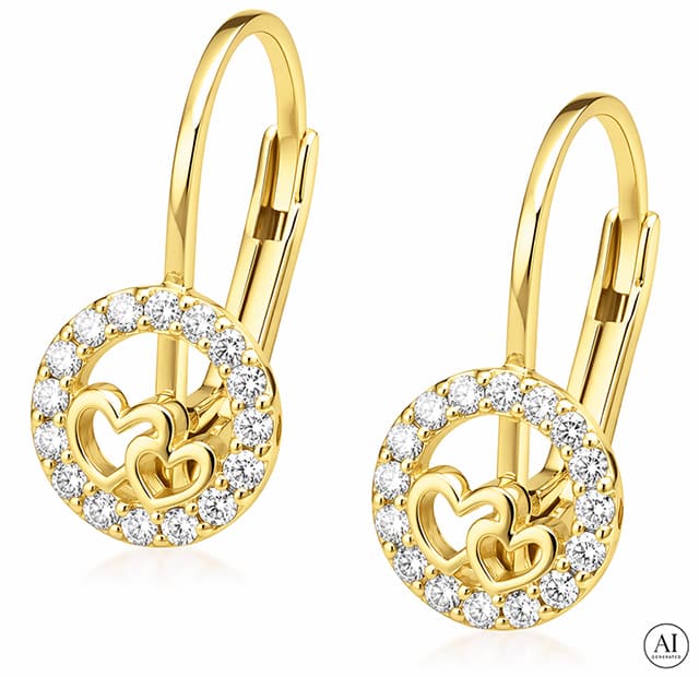Goldene Ohrringe „Glare 916“