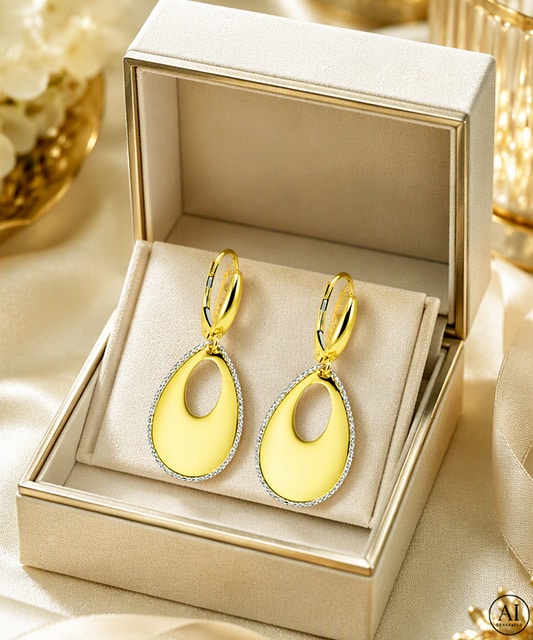 14-Karat-Gold-Ohrringe „Glare 238“ – Bild 2
