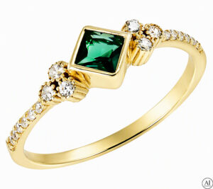 14-Karat-Goldring „Glare“ 1202
