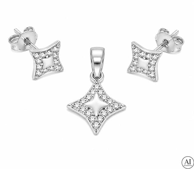 Silbernes Set Glare 151