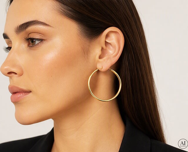 14-Karat-Gold-Ohrringe „Glare“ 437