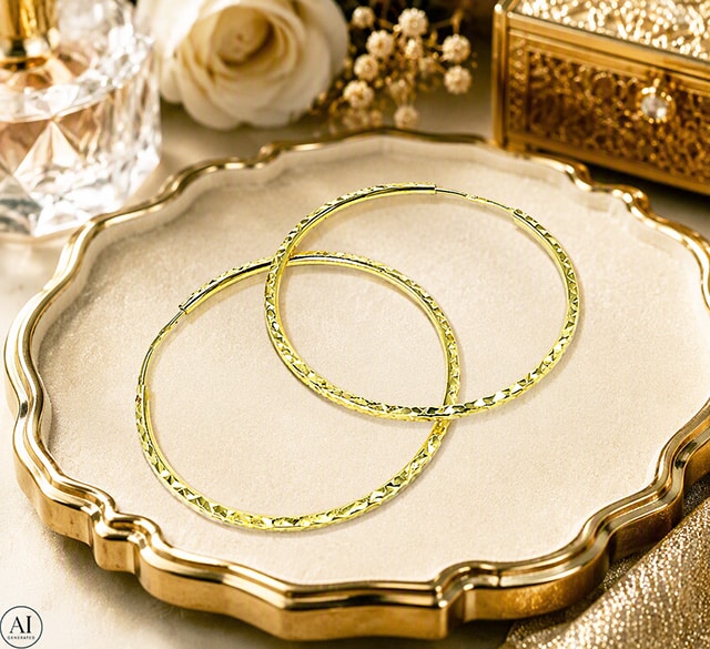 14-Karat-Gold-Ohrringe Glare 438