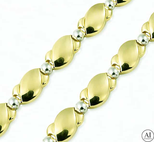14-Karat-Goldkette „Glare 662“