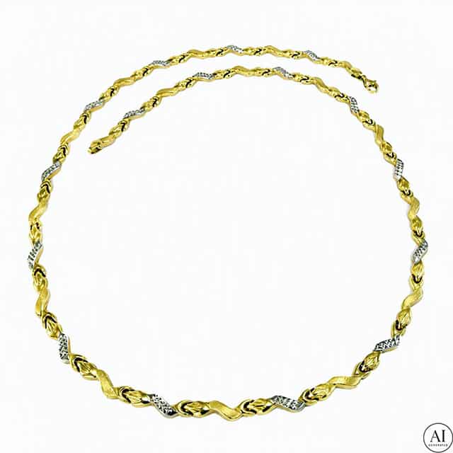 14-Karat-Goldkette „Glare 666“