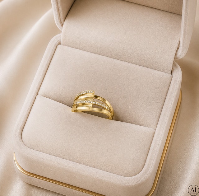 14-Karat-Goldring „Glare“ 1613 – Bild 4