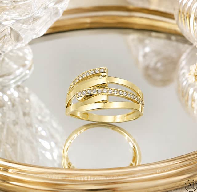 14-Karat-Goldring „Glare“ 1613 – Bild 3