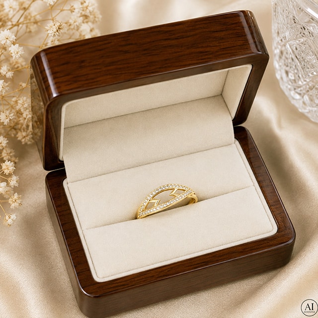 14-Karat-Goldring „Glare 1643“ – Bild 4