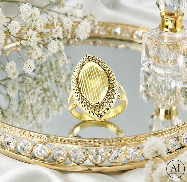 14-Karat-Goldring „Glare 1674“ – Bild 3