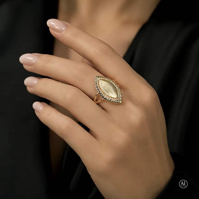14-Karat-Goldring „Glare 1674“ – Bild 2