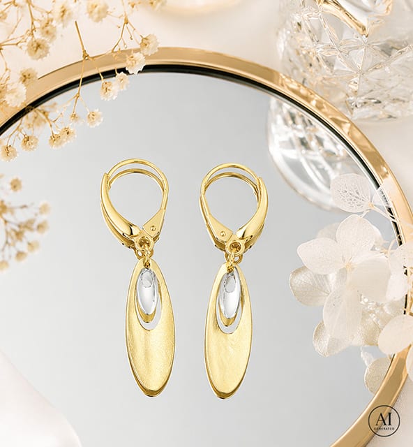 Gold-Ohrringe Glare 1094 – Bild 3
