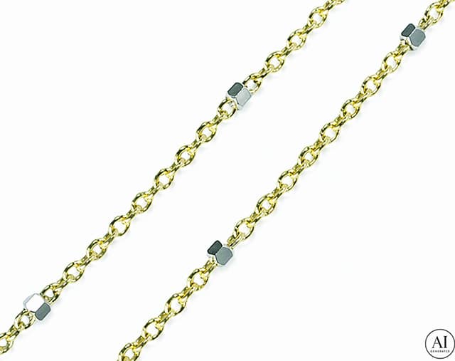14-Karat-Goldkette „Glare 829“