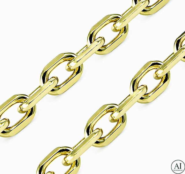 14-Karat-Goldkette „Glare 811“