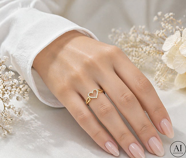 14-Karat-Goldring „Glare 1783“ – Bild 3
