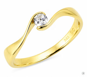 14-Karat-Goldring „Glare 1800“