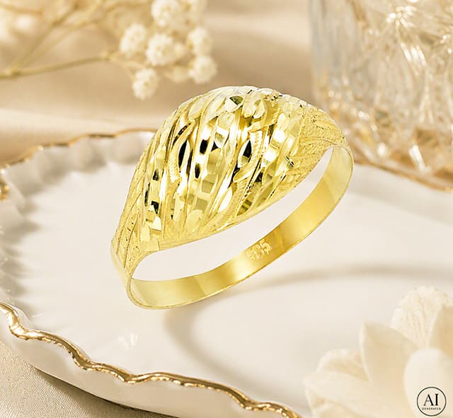 14-Karat-Goldring „Glare 1810“ – Bild 2